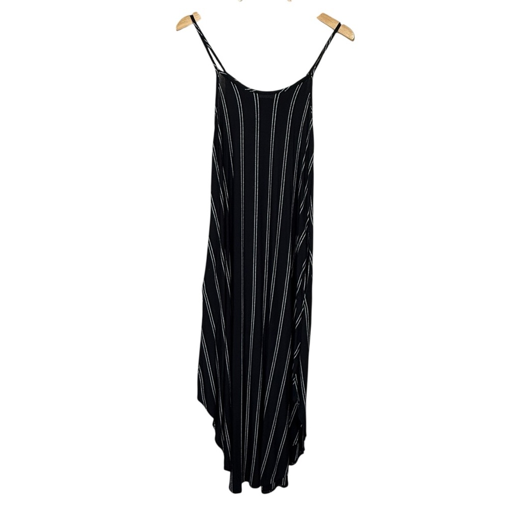 Final Touch Casual Black Striped Dress Size Small Made in the USA